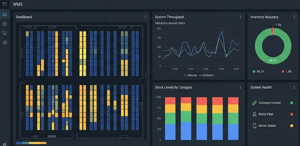 Warehouse Management Systems (WMS) 1 Warehouse Management System WMS dashboard